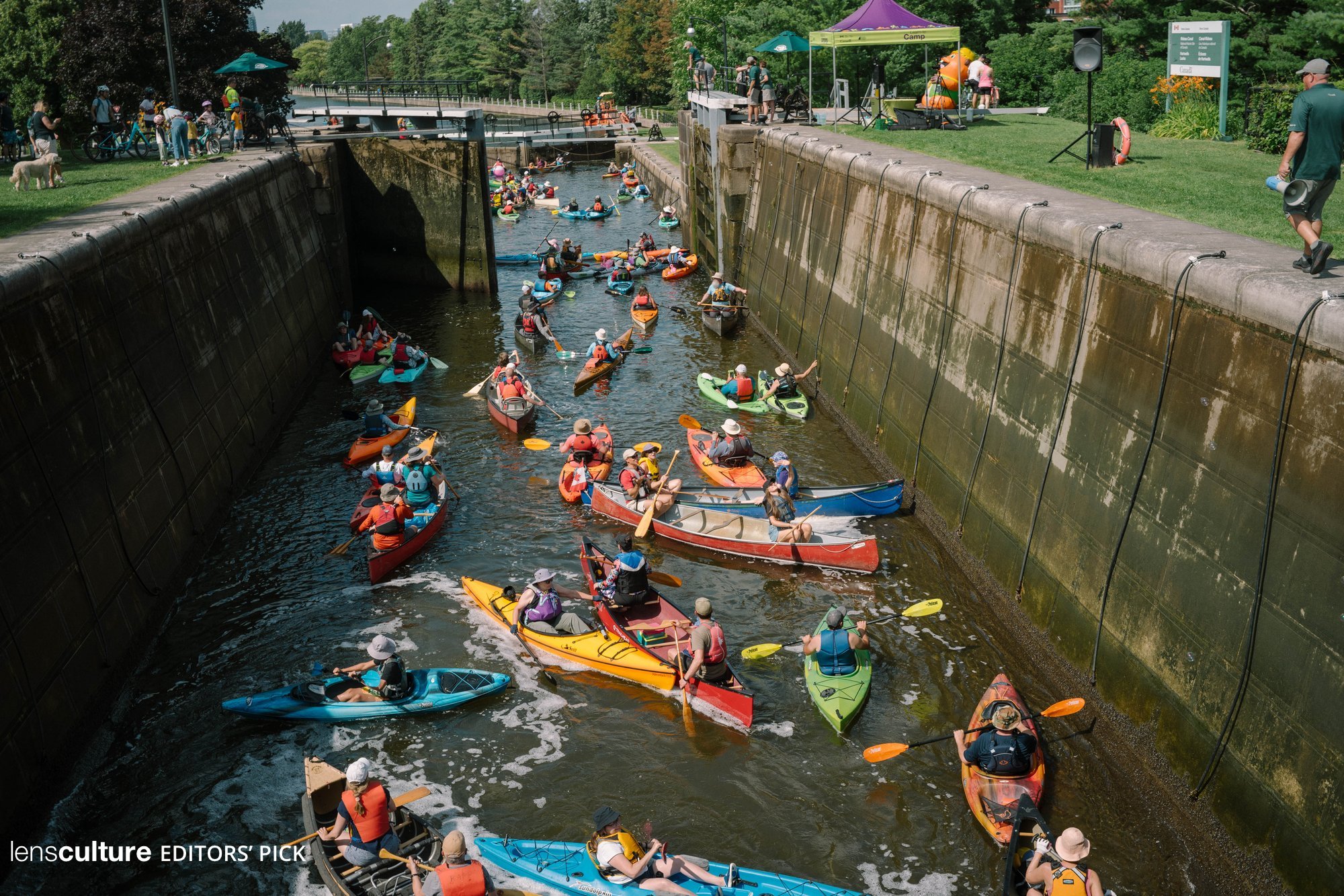 Canoes in the Locks