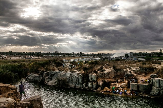 A view of the township of Epworth, outside Harare. Residents claim that during bouts of political violence in previous years, bodies of victims were dumped into the quarry. (Pete Muller for the New York Times)