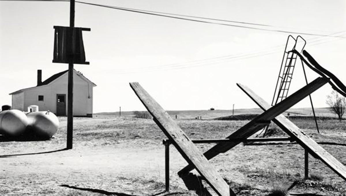 Schoolyard. Ramah, Colorado. 1968. © Robert Adams. Image courtesy of Fraenkel Gallery.