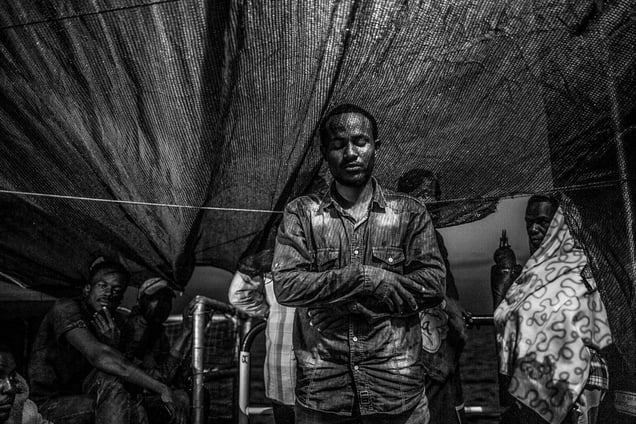 Prayer time on board the MOAS rescue ship