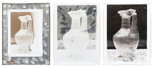 Nature Morte 17, Triptych, Each Print 127 x 172 cm, Silver Gelatin Prints, Mixed Media © Jeff Cowen