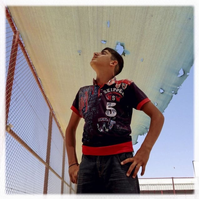 iPhone photography assingment with teenagers in Za'atari, Jordan