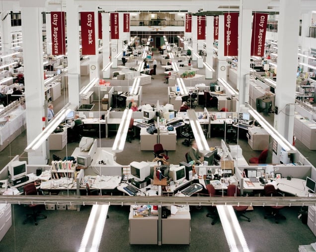 Newsroom, Facing 15th Street, 6:11pm, 2010 © Will Steacy