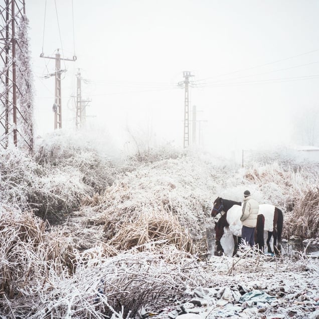 Winter in factory worker's colony