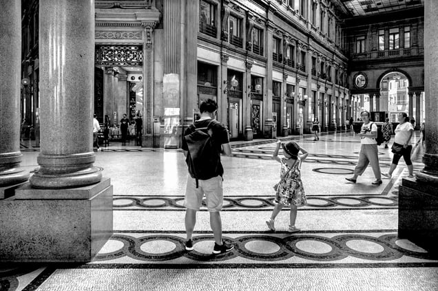 Dancing at Galleria Alberto Sordi