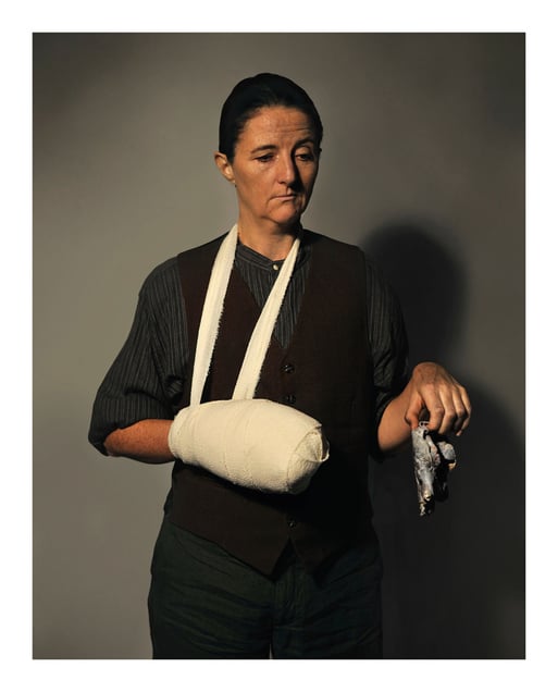 FIG. 21749KEL (TM)                                 A person who has lost a hand in an accident. Work safety campaign.  Year: 1926 (2015).                                 Location: Mänttä