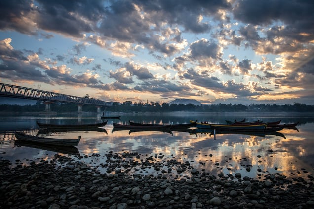 Irrawaddy River in Myitkyina, Myanmar.