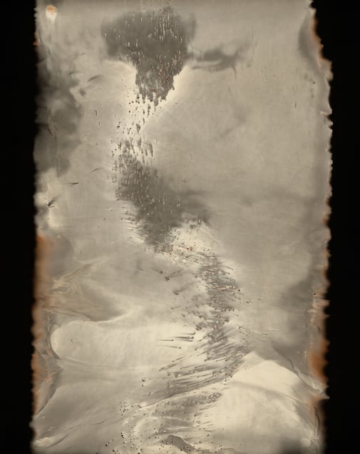 Untitled Work of Fire 18-07-13 2013. 19.5 x 15.5 Unique gunpowder generated gelatin silver print.