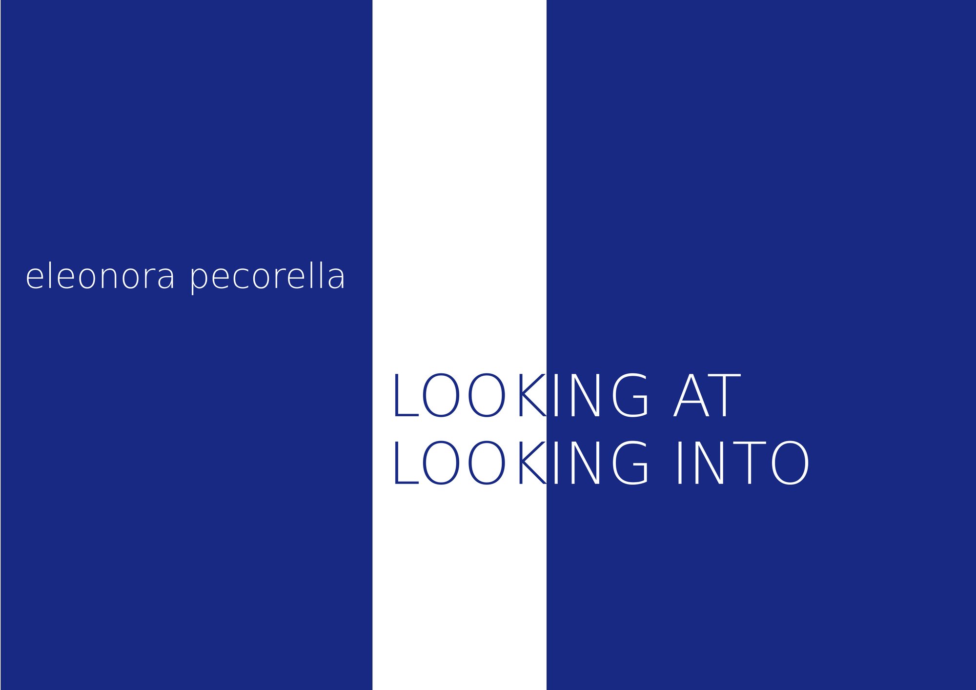 Eleonora Pecorella Looking At Looking Into 