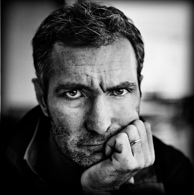 Jérémie Beyou, from the series "Blue Eyes, Portraits of Navigators" © Maud Bernos