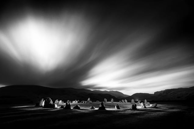 Northern Lights over Castlerigg Stone Circle