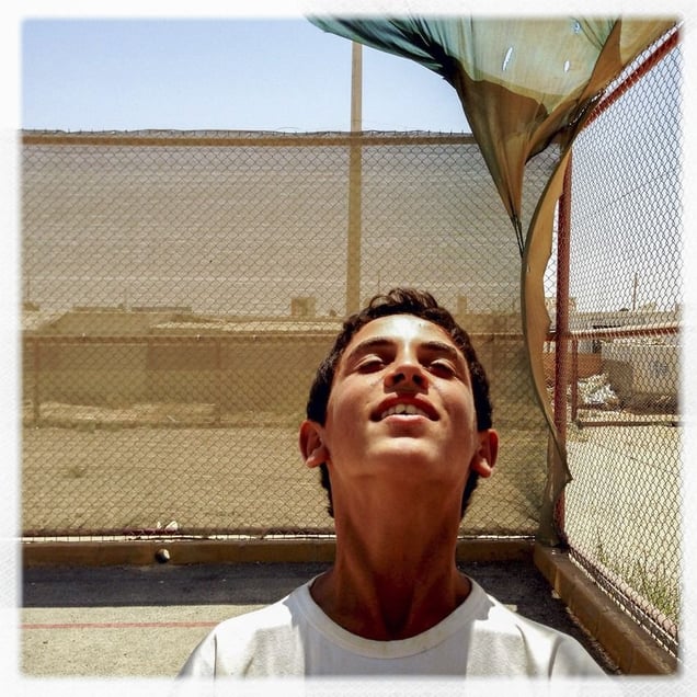 iPhone photography assingment with teenagers in Za'atari, Jordan