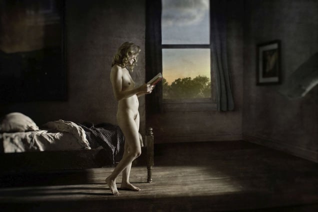 Woman In The Sun II. From the series "Hopper Meditations" © Richard Tuschman