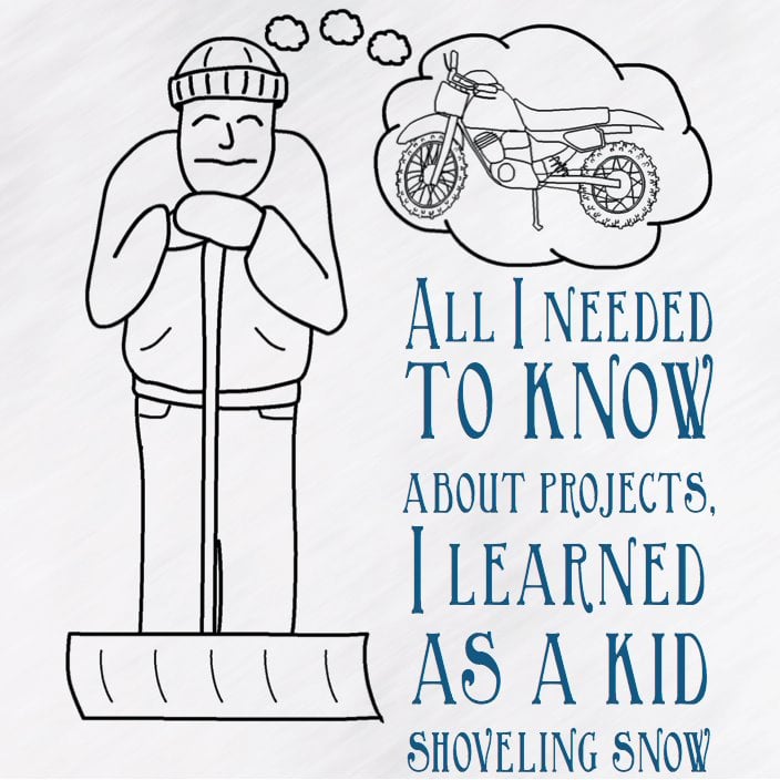 All I Needed to Know About Projects, I Learned As A Kid Shoveling Snow: Earning a Motorcycle