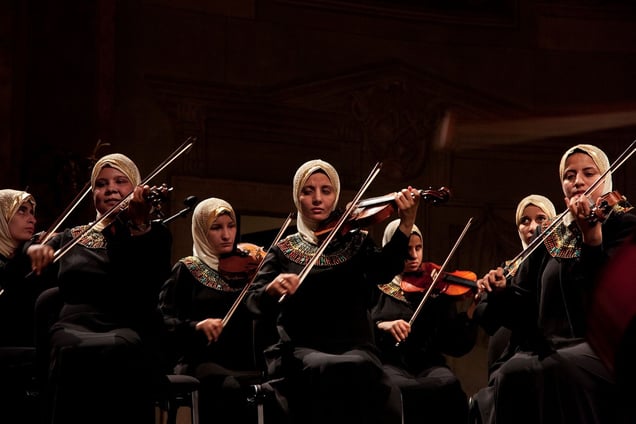 Blind women chamber orchestra Al Nour wal Amal (Light & Hope) from Egypt. Prague 11 september 2011