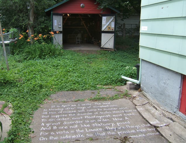 'Chalked,' on driveway, excerpted from “A Connoisseur of Chaos” by Wallace Stevens