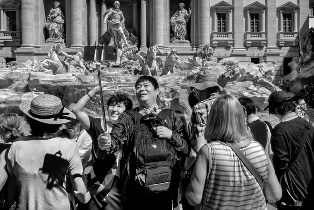 Selfie at Fontana di Trevi