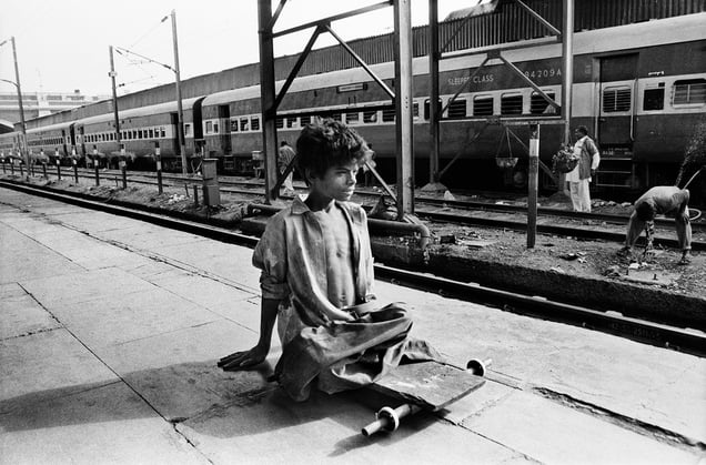 Munna,12,beggar,New Delhi Railway Station.