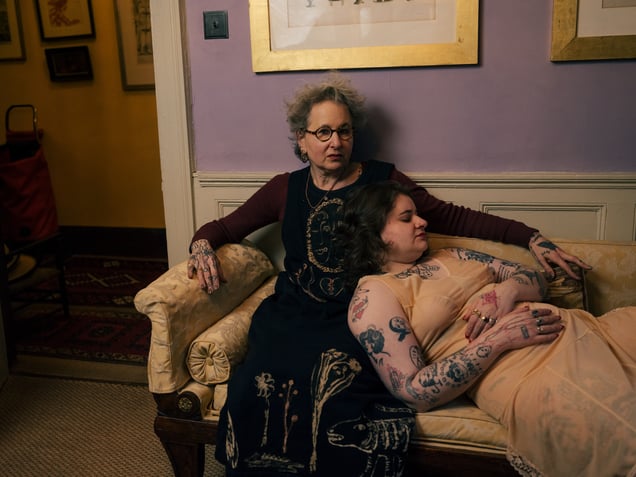 Lois and Carey in the living room