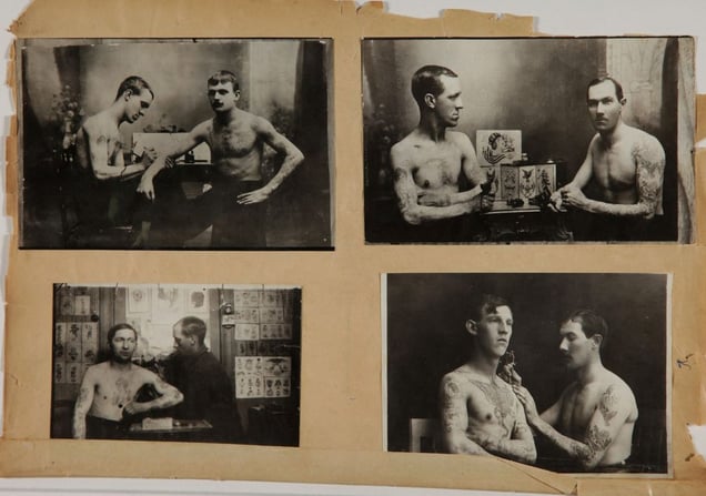Images from the Lacassagne School of Criminology. Anthropometric prints made between 1920-1940 by the Lyon Prefecture of Police. © Gdalessandro/ENSP