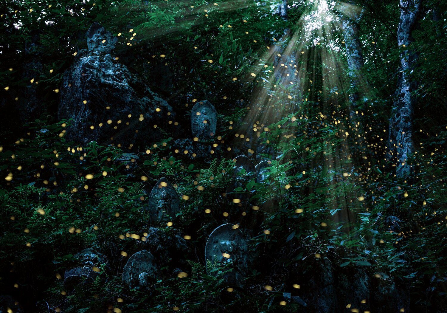キャンバスドローイング『The forest at night』 キャンバスドローイング『The forest at night』 Mystical
