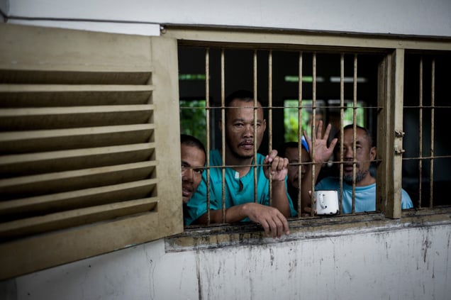 Indonesia, Bali, Bangli 19. April 2013 - Psychiatry in Bangli has up to 600 patients. Connected Cabin in small or confined in the state mental - these are the alternatives. After all, 400 patients are not chained in psychiatry. Spates least two months after they are released. © Christian Werner