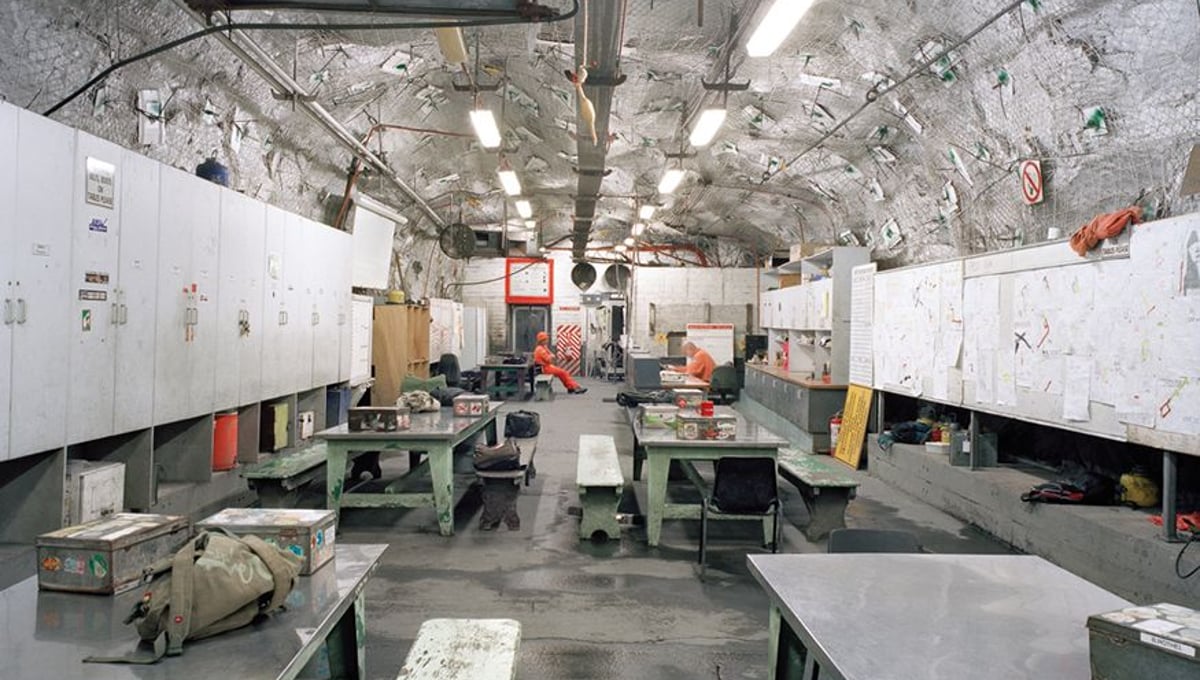 Large crib room (deep mine), Mount Isa, Australia 2005 © Wayne Barrar