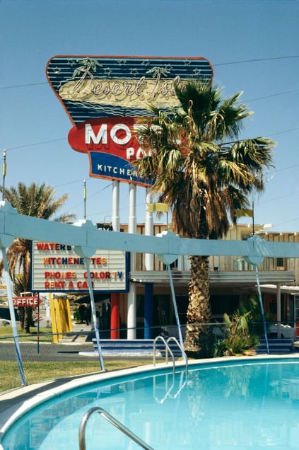 Desert Isle Motel, Las Vegas, Nevada, 1979. Courtesy of Luïscius.