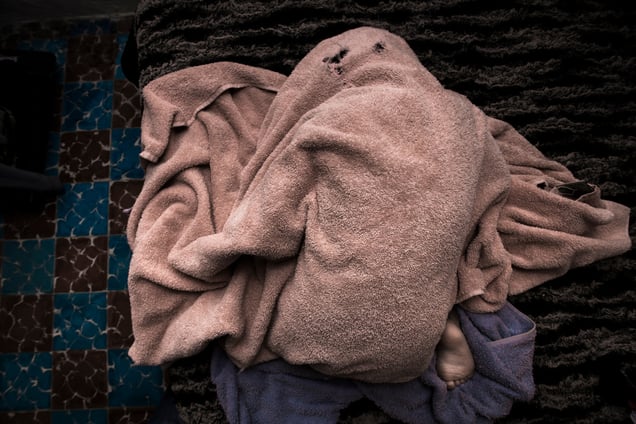 wrapped child