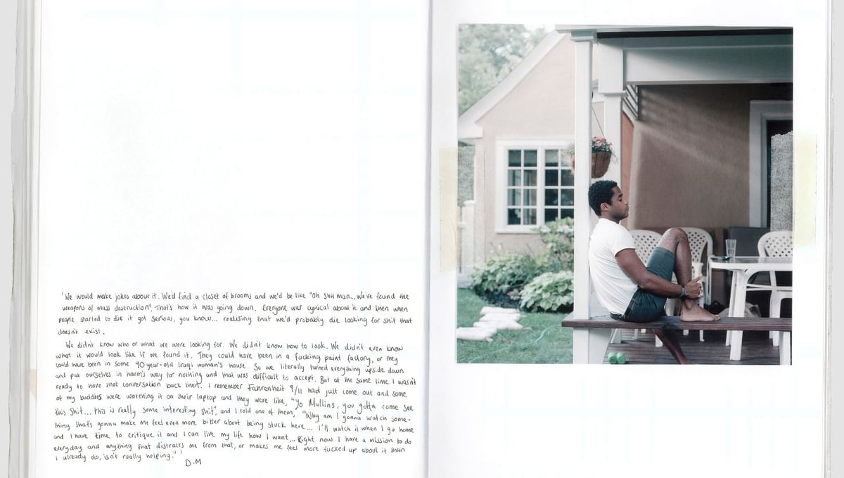 Demond Mullins joined the National Guard of the US in 2000, when he was 19. He deployed to Iraq in September 2004 to October 2005. From the photobook "The Grey Line" © Jo Metson Scott
