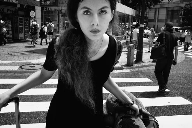 A Girl with her carry bag