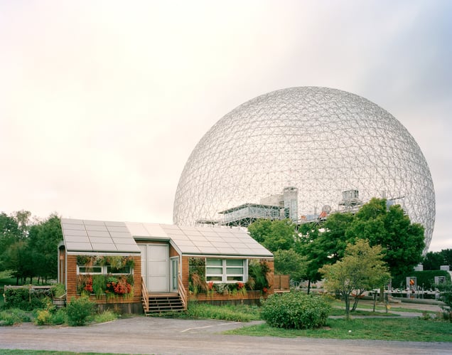Montréal 1967 World's Fair, "Man and His World," Buckminster Fuller's Geodesic Dome With Solar Experimental House