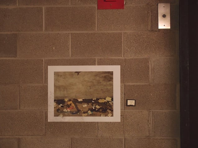 Installation view, one of '12Dislocations,' in Bookless,' Madison (WI) Public Library, 2012