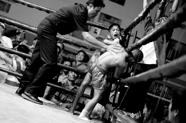 A boxing match between boys. © Sandra Hoyn