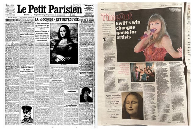 newspaper - Taylor Swift and Mona Lisa