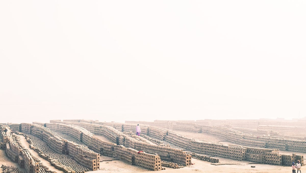 Earth, bricks, humans and space II, 2013