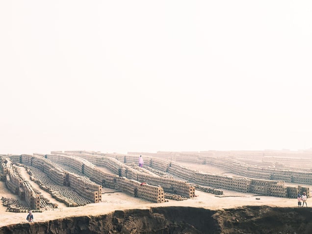 Earth, bricks, humans and space II, 2013