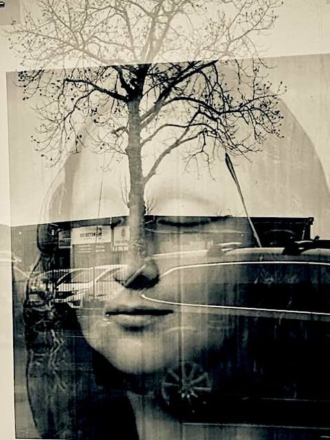 Window reflections  - the original Peace Mona Lisa - the last photograph, AI and the death of photography.