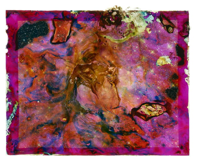 A Photograph of a Star Cluster Eaten by Bacteria Found on a Light Switch