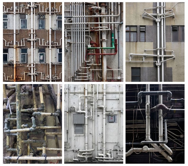 From the series "Informal Solutions," a visual collection of the endless ingenuity displayed by urban dwellers—using a typological, we discover workers’ gloves, drying mops, maze-like ventilation pipes and much more.