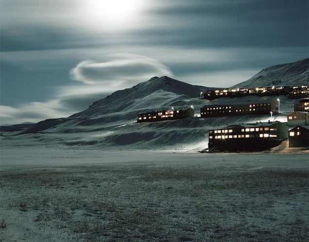 Longyearbyen at night