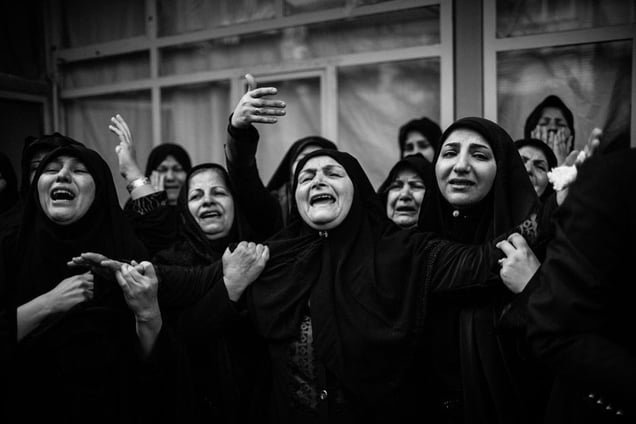 Ms Saltanat lak (65) mother of martyrs Amrollah (15) After 32 years waiting heard about her son body ,  last moment that mother say good bye to her son . amrollah identity with a DNA test was determined