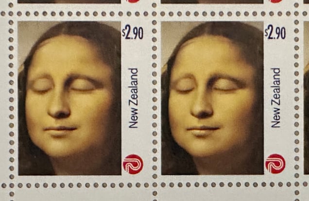 Peace Mona Lisa - New Zealand stamp - 2026