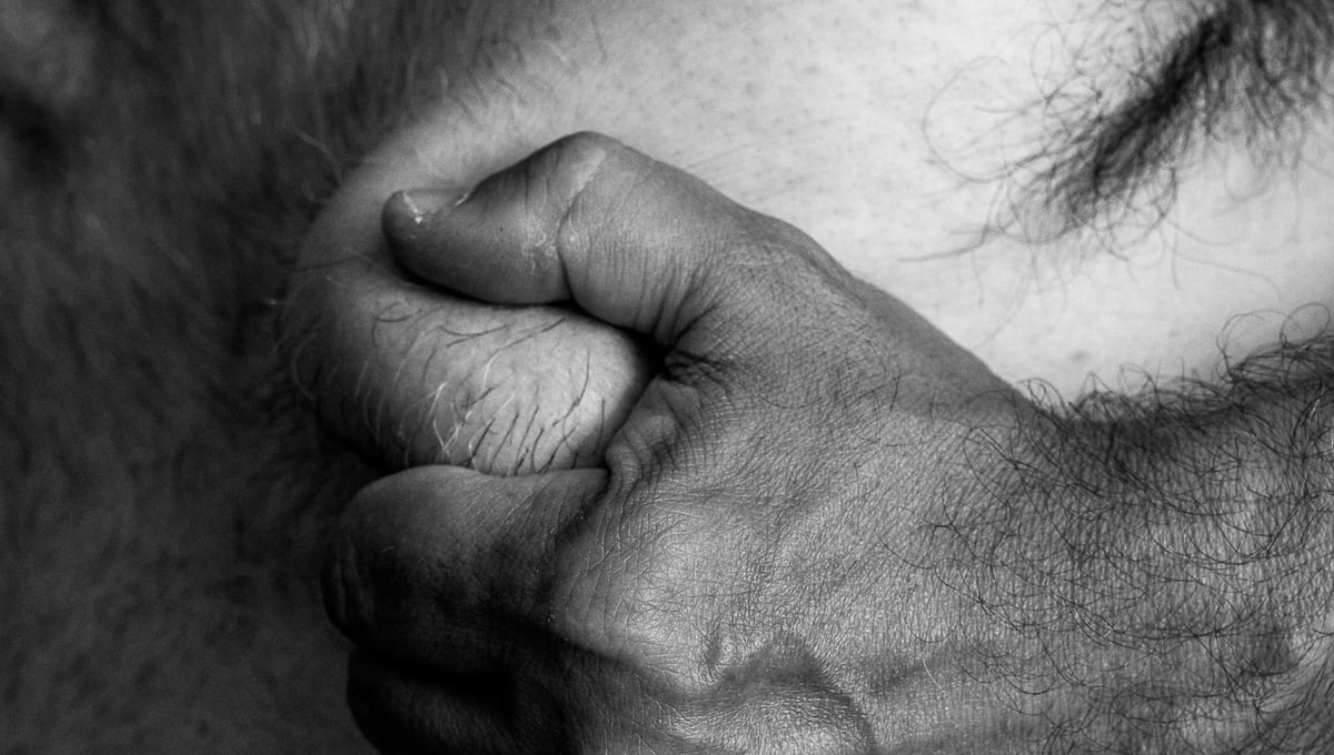 man fist torso, no head