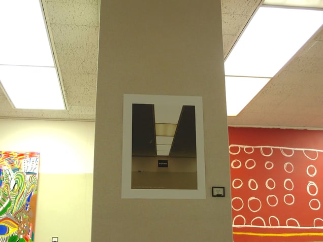 Installation view, one of '12Dislocations,' in Bookless,' Madison (WI) Public Library, 2012