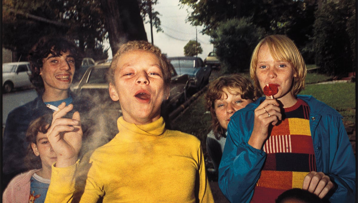 Boy in Yellow Shirt Smoking, 1977