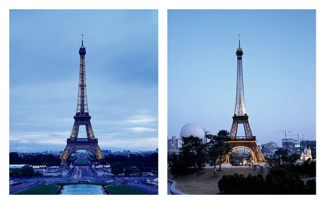 From the series "The eiffel tower(s)" Paris, France / Bucheon, Republic of Korea © Han Sungpil