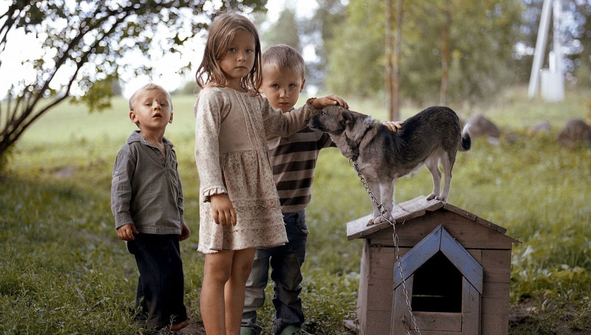 Children, Laumenai, Ukmerge district.