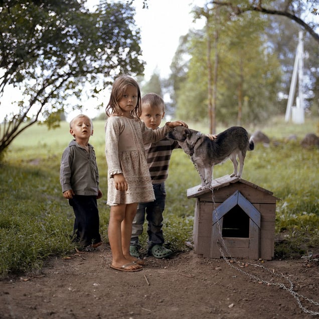 Children, Laumenai, Ukmerge district.