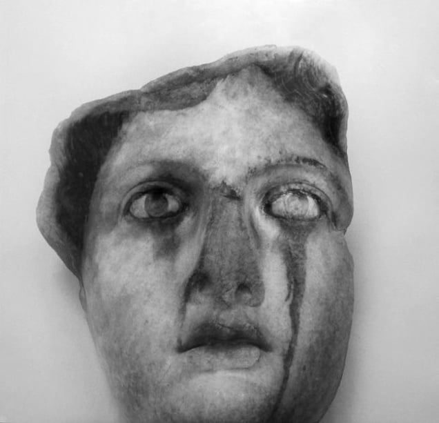 Volto di Donna Ateniese (Face of Athenian Woman), 1994.
24 x 20 inch gelatin silver print.
© Mimmo Jodice.